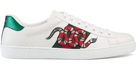 gucci shoes for men snake|gucci ace embroidered snake.